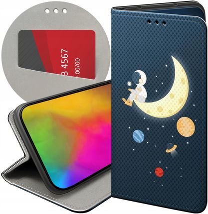 Etui Z Klapką Do Xiaomi Poco X3 Pro 5G Księżyc Gwiazdy Kosmos Planety