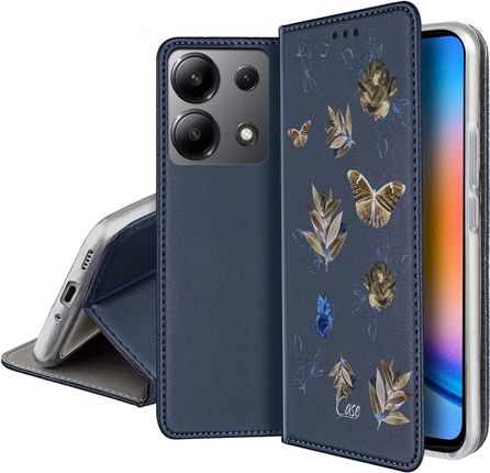 Etui Skórzane Do Xiaomi Redmi Note 13 Pro 4G Case Portfel Szkło