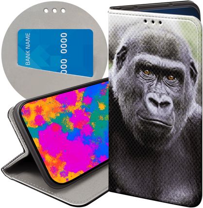 Etui Z Klapką Do Xiaomi Poco X3 Pro 5G Małpki Małpa Nosacz Futerał