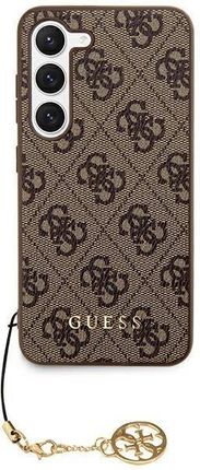 Guess Etui 4G Charms Collection Na Samsung Galaxy S24 Ultra Brązowe