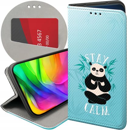 Etui Z Klapką Do Xiaomi Poco X3 Pro 5G Panda Bambus Pandy Futerał