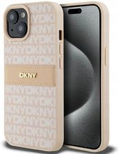 Etui Do Iphone 15 14 Plus Dkny Leather Mono Stripe Metal Logo