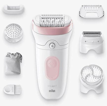 Braun Depilator Silk Epil SE7-060 Biało-różowy