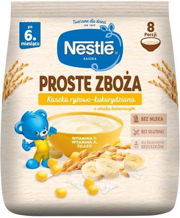 Nestle Nestlé Proste Zboża Kaszka Ryżowo-Kukurydziana O Smaku Bananowym Po 6. Miesiącu 144 G