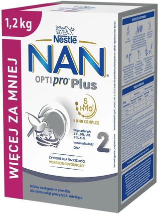 Nestle Nan Optipro Plus 2 Mleko Następne Dla Niemowląt Powyżej 6. Miesiąca 1,2 Kg