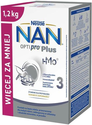 Nestle Nan Optipro Plus 3 Produkt Na Bazie Mleka Dla Małych Dzieci 1,2 Kg