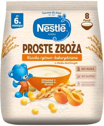 Nestle Nestlé Proste Zboża Kaszka Ryżowo-Kukurydziana O Smaku Morelowym Po 6. Miesiącu 144 G
