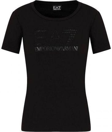 EMPORIO ARMANI EA7 markowy damski t-shirt TOTAL BLACK