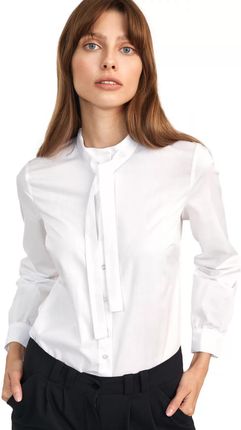 Biała Koszula z Wiązaniem pod Szyją - K62 XXL (44) biały
