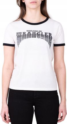T-shirt Wrangler Ringer Tee 112339704 W7N0D3W02 Worn White L
