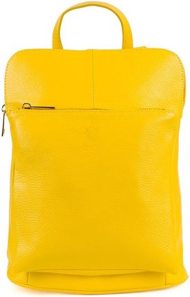 Plecak skórzany torebka 2w1 Vera Pelle S40 żółty