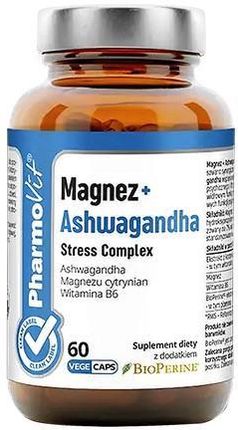 Kapsułki Pharmovit Clean Label Magnez + Ashwagandha Stress Complex 60szt.