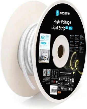 Aigostar Wysokonapięciowa Taśma Led 50M 6Mm 3000K (B10302K9J)