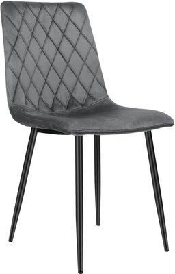 Ehokery Krzesło Dexter Velvet Grafitowe (2 Szt.) E2175207