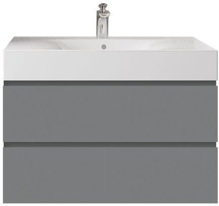 Rak Ceramics Zestaw Des Umywalka Z Otworem & Szafka Uno Joy Podumywalkowa Podwieszana 80 Szara 92177