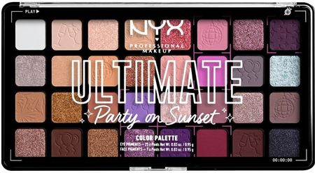 Nyx Professional Makeup Ultimate Shadow Palette Paleta Cieni Do Powiek Odcień Party On Sunset 32X0,95g