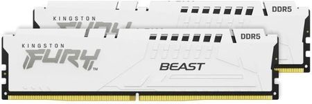 Kingston Fury Beast DDR5 16Gb (2 X 8Gb) 6000 CL30 Biały (KF560C30BW16)