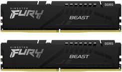Zdjęcie Pamięć RAM Kingston Fury Beast DDR5 16Gb (2 X 8Gb) 6000 CL30 Czarny (KF560C30BBK216) - Gniew