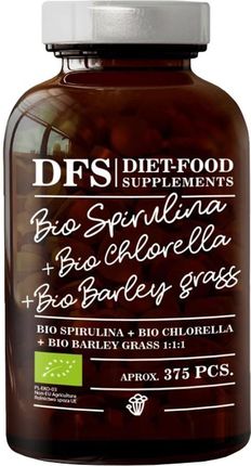 Diet-Food Bio Spirulina + Bio chlorella + Bio jęczmień 375tabl