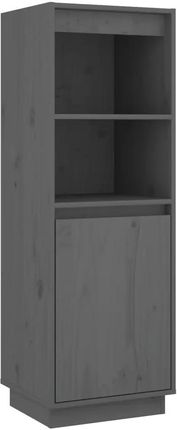 Zakito Europe Kredens Drewniany Sosnowy Szary 37X34X110 Cm