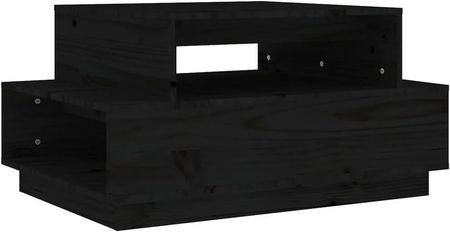 Zakito Europe Stolik Kawowy Drewniany Sosnowy 80X55X40,5 Cm, Czarny