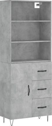 Zakito Europe Szafka Kredensowa Betonowa 69,5X34X180 Cm