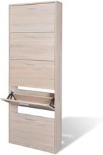 Zakito Europe Drewniana Szafka Na Buty, 5 Przegród, Dębowy, 59X17X169 Cm