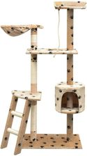 Zakito Home Drapak Dla Kotów 97X40X150Cm Beżowy Z Czarnym Wzorem ZH170488