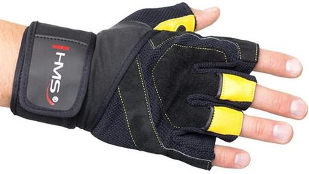 Rst01 Black Yellow L Rękawice Na Siłownię Hms - zdjęcie 4
