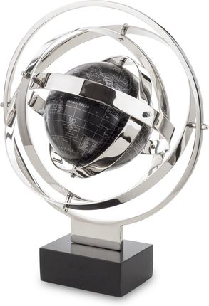 Czarne srebrne astrolabium globus dekoracja na prezent do gabinetu salonu