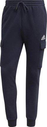 Spodnie męskie adidas Essentials Fleece Regular Tapered Cargo granatowe HL2232