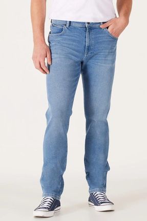 WRANGLER TEXAS SLIM MĘSKIE SPODNIE JEANSOWE BLUE MOON W12SU8392