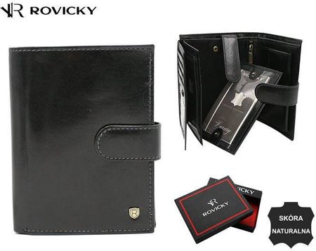Duży, skórzany portfel męski Rovicky