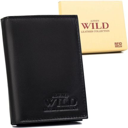 Skórzany portfel męski z zabezpieczeniem antykradzieżowym Always Wild