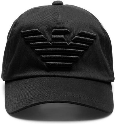 EMPORIO ARMANI efektowna czapka z daszkiem bejsbolówka BLACK