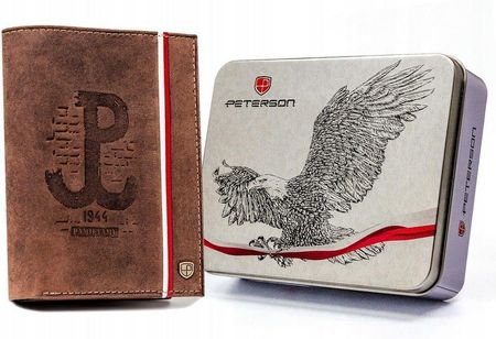 Skórzany portfel męski z motywem patriotycznym Peterson