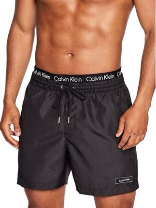 Spodenki Kąpielowe Calvin Klein Swimwear Meskie ZM0ZM02730 Czarne r.M