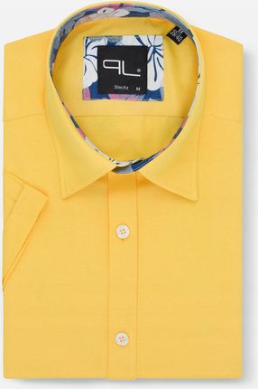 Żółta koszula męska z krótkim rękawem Pako Lorente roz. M