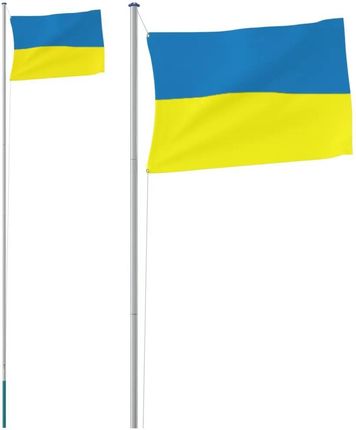 Zakito Home Zestaw Flagowy Ukraina 90X150Cm, Maszt 6,23M