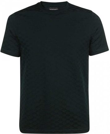 EMPORIO ARMANI luksusowy męski t-shirt BLACK ALL OVER