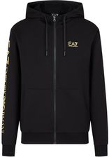 EMPORIO ARMANI EA7 męska bluza z kapturem NERO / GOLD