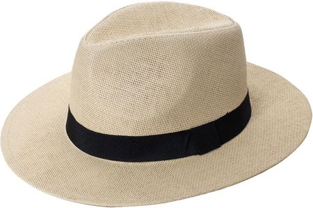 Męski kapelusz Panama z czarnym paskiem