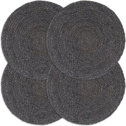 Zakito Home Podkładki Jutowe 38cm Ciemnoszare 4 Szt.
