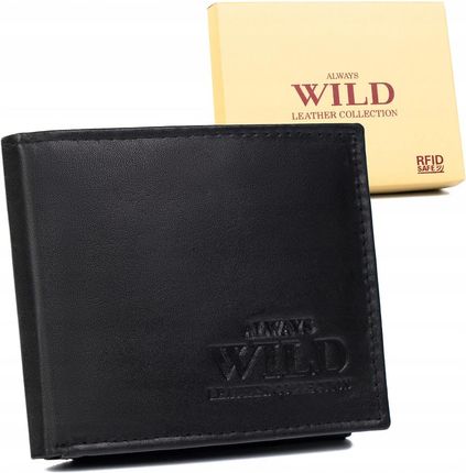 Cienki portfel męski ze skóry naturalnej - Always Wild
