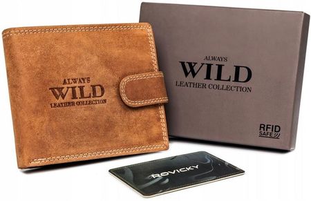 Duży, markowy portfel męski z systemem RFID - Always Wild