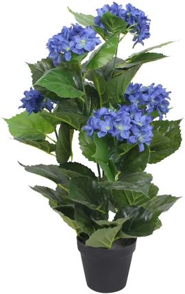 Zakito Home Sztuczna Hortensja 60cm Niebieska 51 Liści 5 Kwiatów (ZH244439)