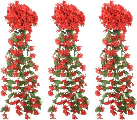 Zakito Home Romantyczna Girlanda Czerwonych Kwiatów 85cm (ZH359053)