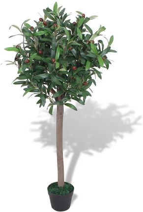 Zakito Home Sztuczne Drzewko Laurowe 120cm Czerwone Owoce 690 Liści (ZH244453)