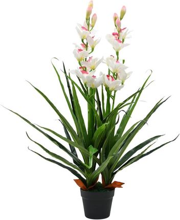 Zakito Home Sztuczny Storczyk Cymbidium 100cm Zielono Biały (ZH245952)