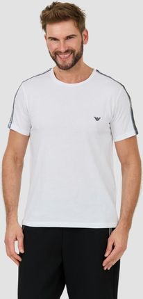 EMPORIO ARMANI Biały t-shirt bande logo